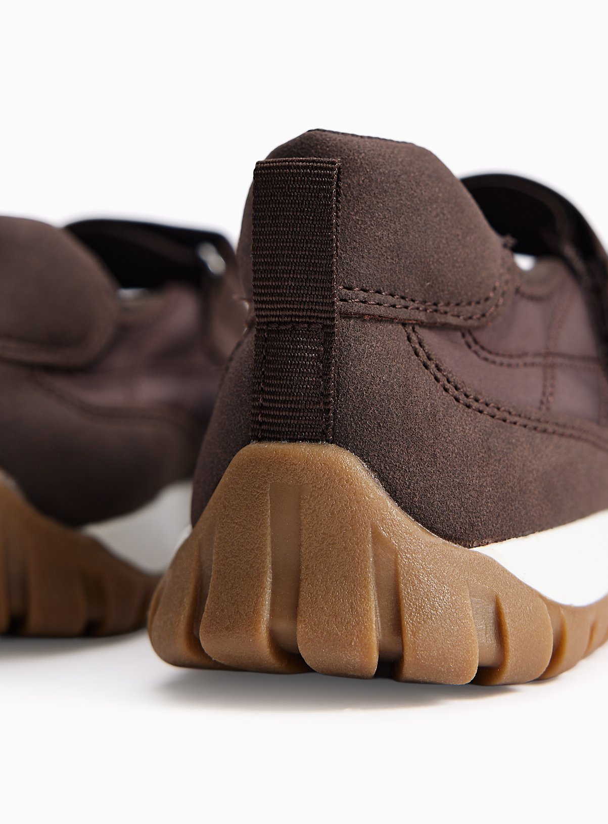 Dark Brown Chunky Mary Jane Trainers 7 - Image 4 thumbnail